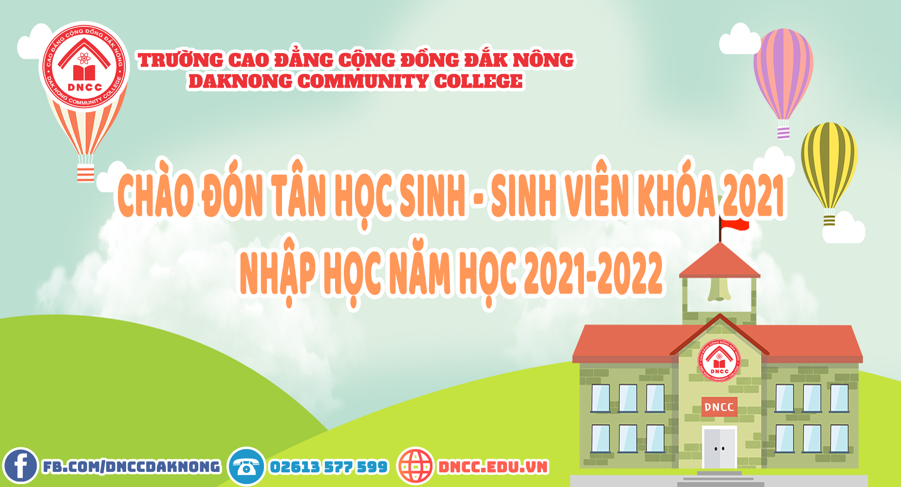 Trường Cao đẳng Cộng đồng Đắk Nông thông báo kế hoạch nhập học năm học 2021-2022 như sau