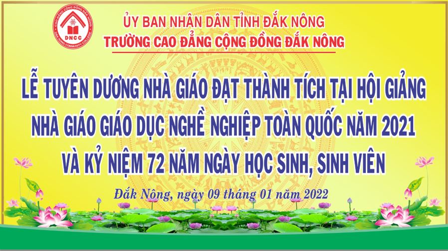 Kỷ niệm 72 năm ngày truyền thống học sinh, sinh viên, và hội sinh viên Việt Nam 09/01/1950 - 09/01/2022, trường Cao đẳng Cộng đồng Đắk Nông xây dựng kế hoạch tổ chức hoạt động kỷ niệm 72 năm ngày truyền thống học sinh, sinh viên với nội dung cụ thể như sau: